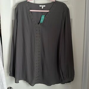 Gray Maurice’s blouse size XL mustard